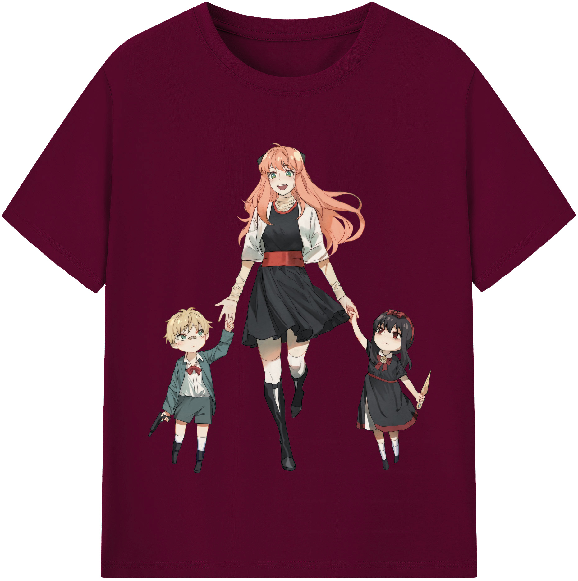 （画像用） SPY×FAMILY间谍家家酒 レディースカジュアルプリントTシャツ（綿100％）
